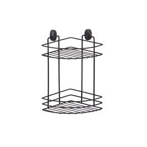 ORGANIZADOR ESQUINERO DOBLE 18X18XH32.5CM NEGRO