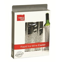 ENFRIADOR DE VINO PLATA C/LINEAS NEGRAS VACU VIN