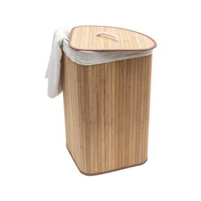 CESTO PLEGABLE ESQUINERO 35X35X60CMS BAMBÚ NAT