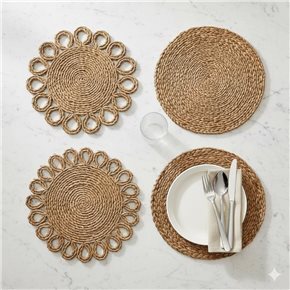 INDIVIDUAL CIRCULAR SEAGRASS D38CMS NATURAL