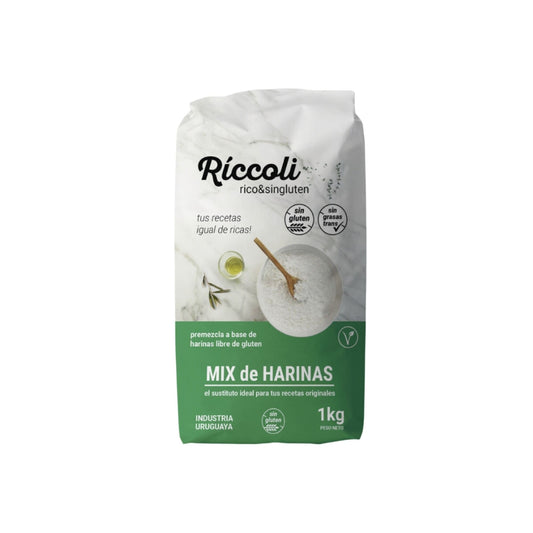 Mix de harinas sin gluten vegana 1kg - Riccoli