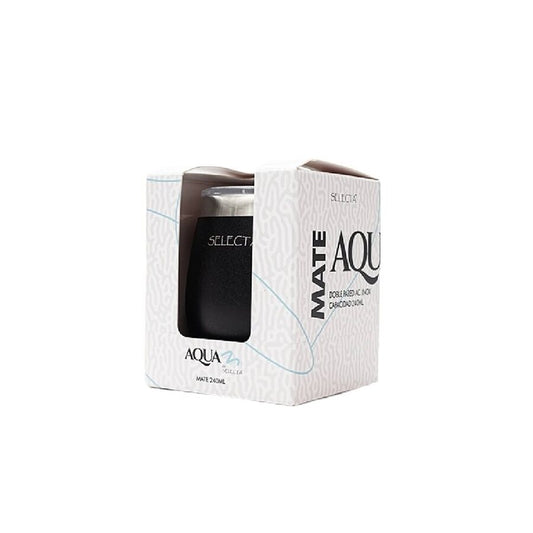MATE 240ML DOBLE PARED NEGRO AQUA