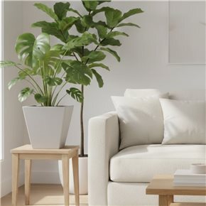 MACETA 29X34CM ZURIQUE GRAPHITO EFECTO PIEDRA GRIS