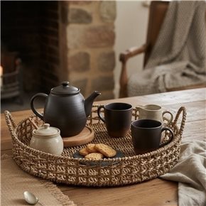 BANDEJA C/ASAS D40x7CM FIBRA NATURAL