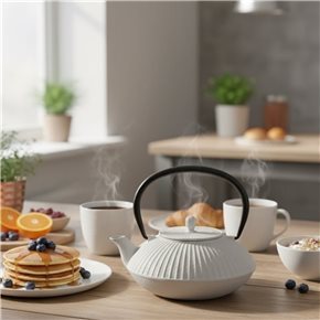 TETERA DE HIERRO FUNDIDO 800ML BLANCO