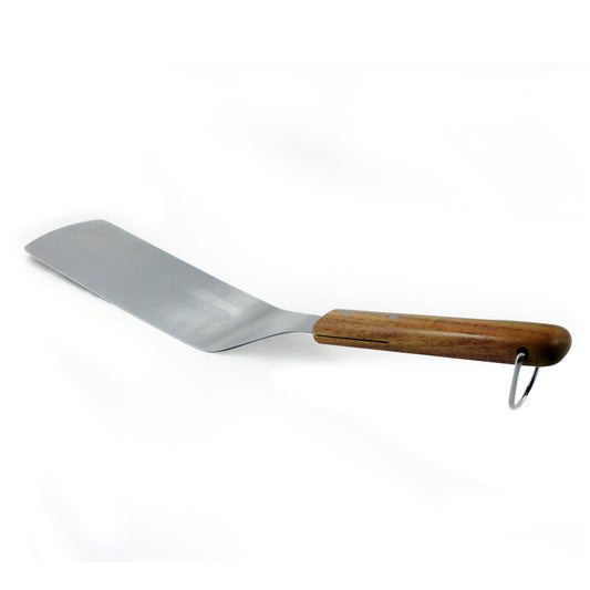 ESPATULA FLEX ASADO 38 CM ACERO INOX MANGO MADERA