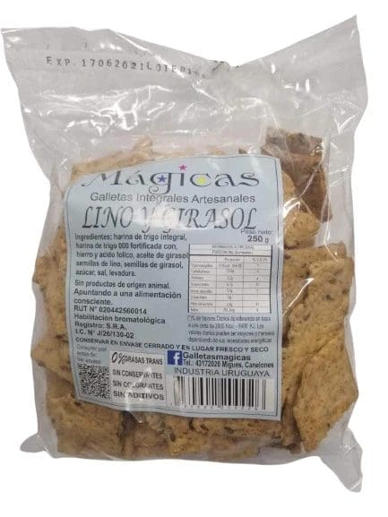Galletas de harina integral de lino y girasol - Magicas