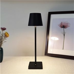 LAMPARA DE MESA LED 38CM NEGRO