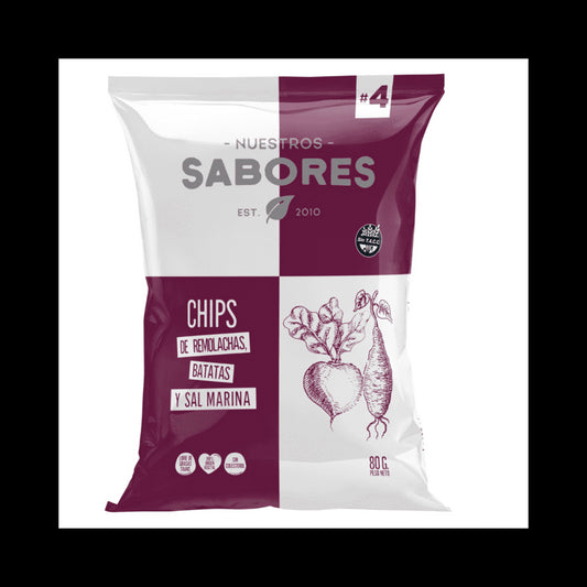 Chips de remolachas, batatas y sal marina - Nuestros Sabores