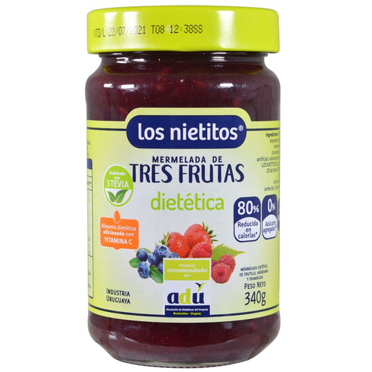 Mermelada dietetica de tres frutas - Los nietitos