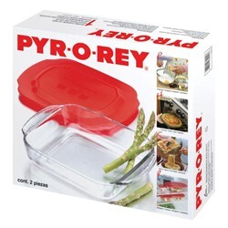 ASADERA CUADRADA C/TAPA PLASTICA PYR-O-REY CRISA