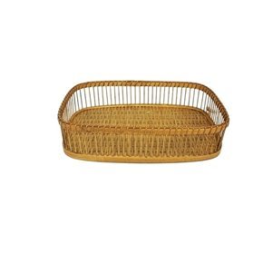 CESTO RECTANGULAR 35x22xH8CMS BAMBU