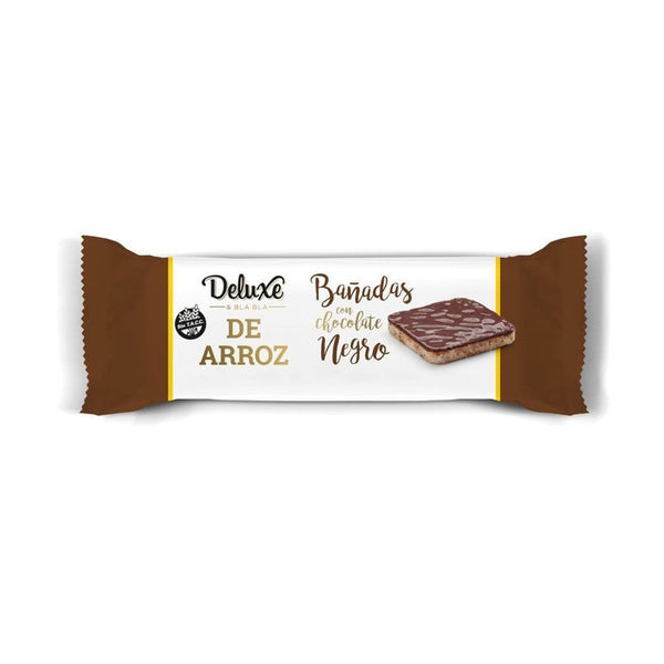 Galletas de arroz bañadas sabor chocolate negro - Deluxe