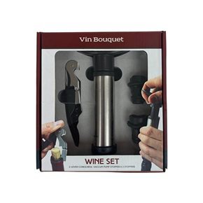 SET 3 PIEZAS ACCESORIOS PARA VINO VIN BOUQUET