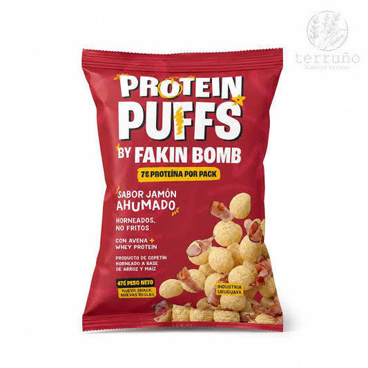 Snacks Protein Puffs FAKIN BOMB Jamón Ahumado 47 g