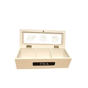 CAJA DE TE 3 DIVISIONES 23x8x7CM MADERA TEA