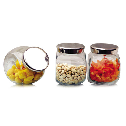 SET X3 PZAS RECIPIENTES 1500ML TAPA METAL