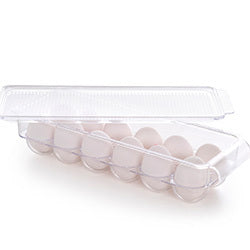 HUEVERA C/TAPA PLASTICO 33x12x7CM 12 HUEVOS