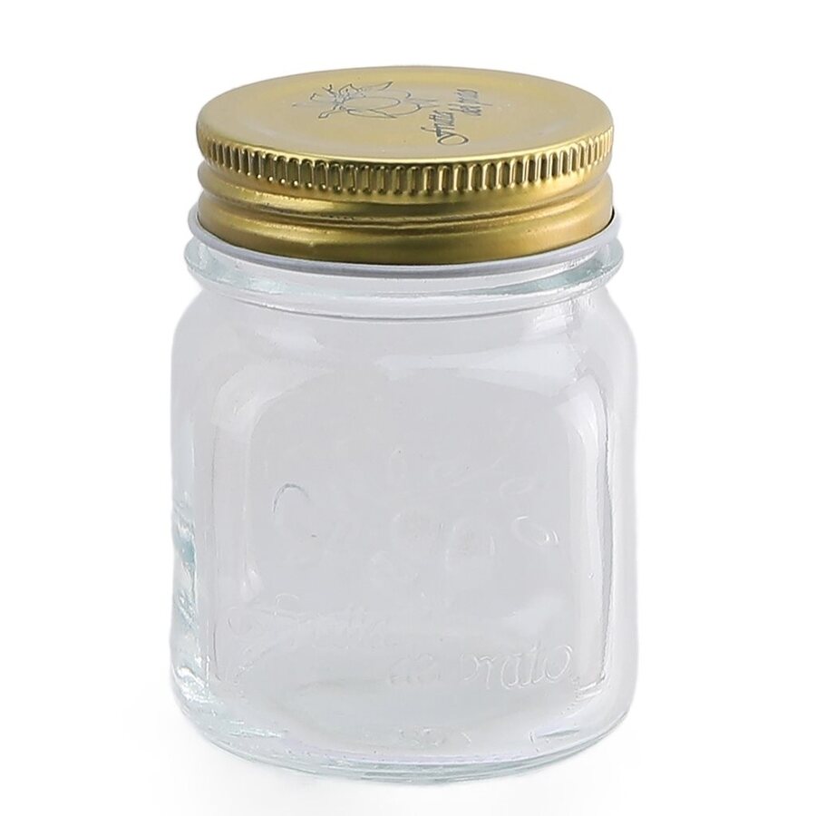 RECIPIENTE TAPA ROSCA DORADA 150ML
