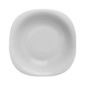 PLATO HONDO SEMICUADRADO OPALINA D23CM/H3.9CM/490ML BLANCO