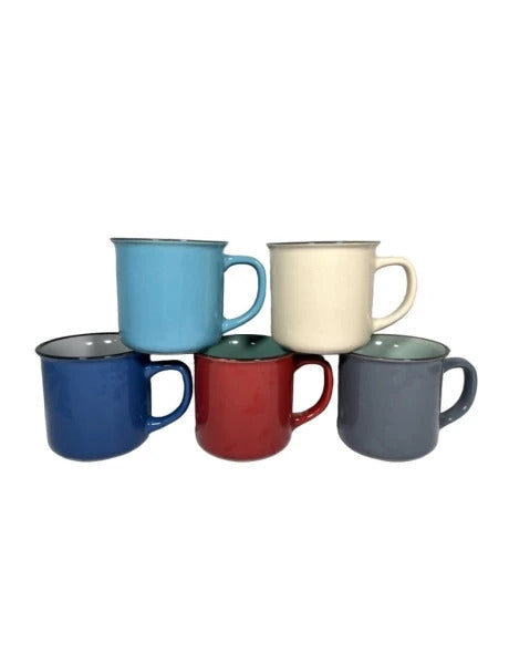 MUG RECTO RETRO 325ML COLORES SURRT C/BORD
