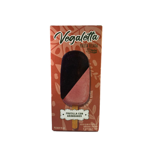 Paleta helada frutilla con arandanos - Vegaletta