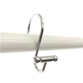 SET 12 GANCHOS PARA CORTINA ACERO INOX. BARRA