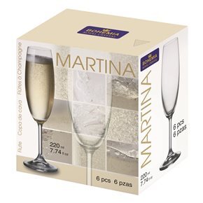 SET 6 COPA FLAUTA 220ML MARTINA LARA BOHEMIA