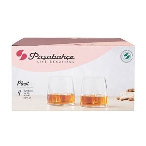 SET 4 VASO WHISKY 375CC PINOT PASABAHCE