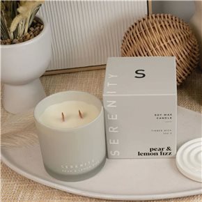 VELA AROMATICA 295ML SERENITY PEAR&LEMON FIZZ