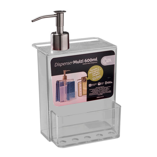 DISPENSADOR DE JABON RETRO 600ML CRISTAL COZA