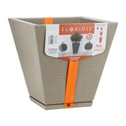 MACETA 29X34CM ZURIQUE GRAPHITO EFECTO PIEDRA BEIGE