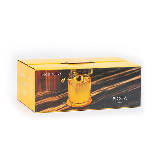 SET 6 VASO WHISKY PICCA 330ML CAJA DE REGALO