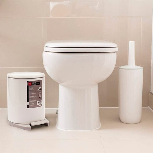 PAPELERA CIGO ACERO 6L D20X28CM BLANCO MATE