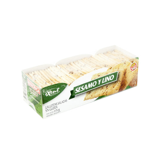 Galletitas saldas de sesamo y lino sin tacc - exeint