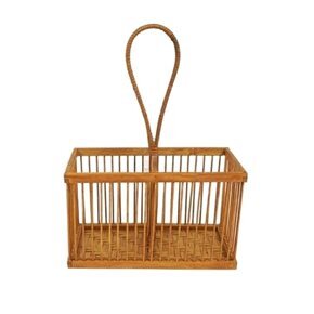 ORGANIZADOR RECTANGULAR C/ASA 20x10xH12/27CMS BAMBU