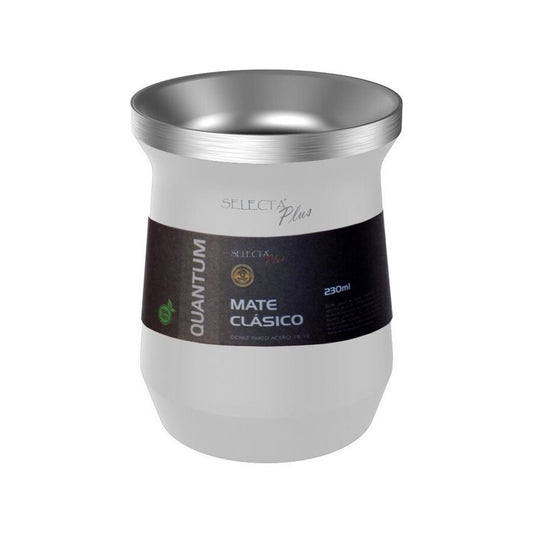 MATE 230ML ACERO INOXIDABLE BLANCO