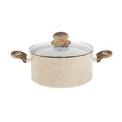 OLLA ANTIADHERENTE 20X9CM 2.8L APTO INDUC. BEIGE