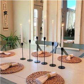 SET 3 CANDELABROS PUNTA NEGRA