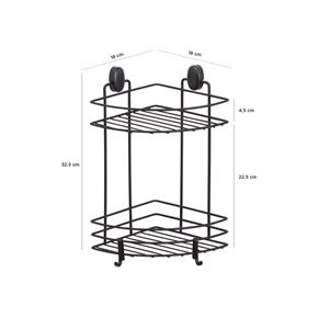 ORGANIZADOR ESQUINERO DOBLE 18X18XH32.5CM NEGRO