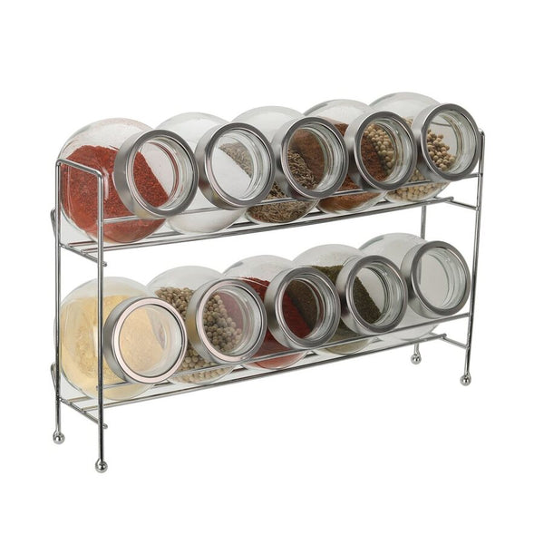 SET 10PCS ESPECIEROS C/SOPORTE 200ML 32x8x22CM