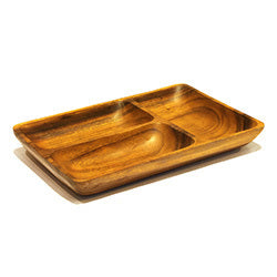 COPETINERO RECT. 3 DIVISIONES MADERA 31X20.5X4CM