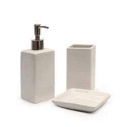 SET BAÑO 3 PZAS CERAMICA BLANCO