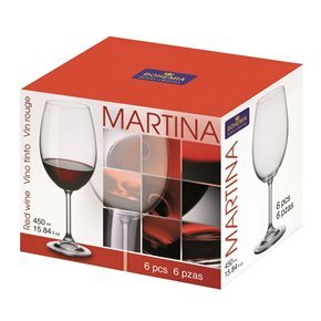 SET 6 COPA AGUA 450ML MARTINA LARA BOHEMIA