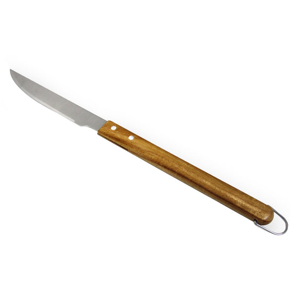 CUCHILLO PARA ASADO 46 CM ACERO INOX MANGO MADERA