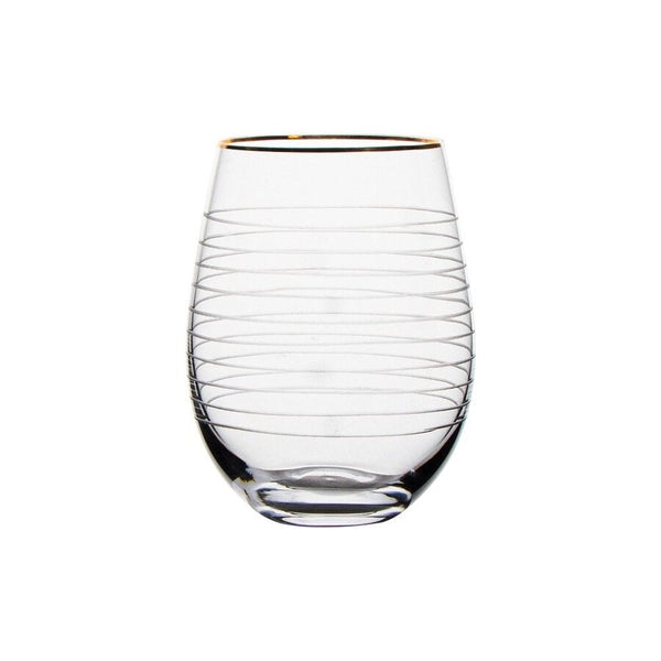 SET 4 VASO VIDRIO D6.5x11.5CM CON DISEÑO