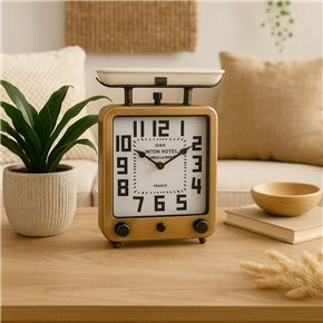 RELOJ DE MESA HIERRO 22X20X29CM PARIS UNION HOTEL