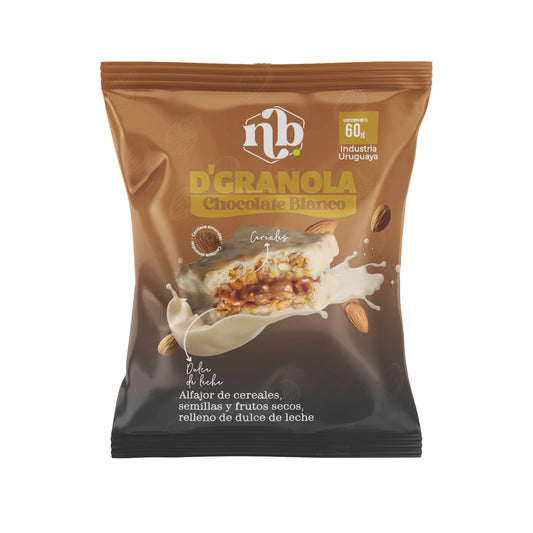 Alfajor granola chocolate blanco - NB