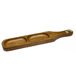 TABLA PARA PICADAS 2 DIVISIONES 62X12X4 CM MADERA