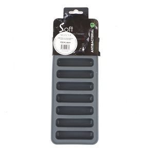 CUBETERA SILICONA BARRA 10 CUBOS 19X10CM GRIS